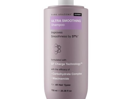 Bare Anatomy Ultra Smoothing Shampoo for Dry and Frizzy Hair | Restores Smoothing & Texture by 37% | Powered By Carbohydrate Complex & Niacinamide | SLS & Paraben Free | Vegan | For Men & Women 750ml