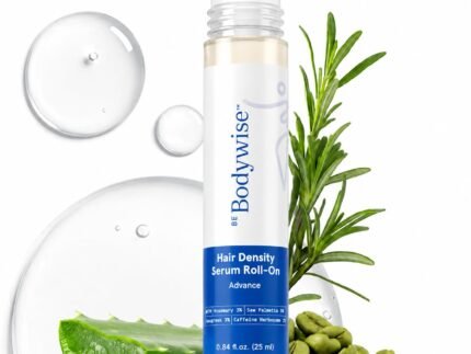 Be Bodywise Hair Growth Serum Roll On – 5% Saw Palmetto, 3% Rosemary Oil for Hair Growth, 3% Fenugreek,1% Caffeine Herbasome | Serum for Hair Loss & Hair Regrowth For Men & Women 25ml/0.84 fl oz