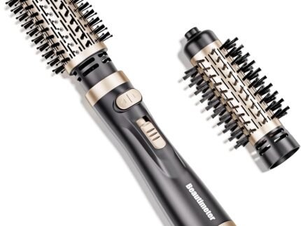 Beautimeter Hair Dryer Brush 3-in-1 Hair Styler, Rotating Blow Dryer Brush with 2-Inch and 1.5-Inch Brushes