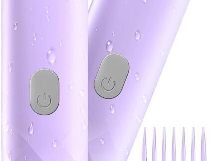 Bikini Trimmer for Women, IPX7 Rechargeable 2-in-1 Electric Razor, Purple