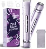 Bikini Trimmer for Women IPX7 Waterproof Dual-Head Body Razor,Purple