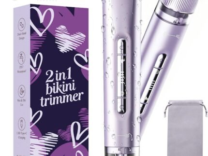 Bikini Trimmer for Women IPX7 Waterproof Dual-Head Body Razor,Purple