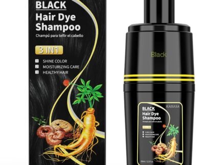 Black Hair Dye Shampoo 3 in 1, Hair Color Shampoo for Cover Grey Hair