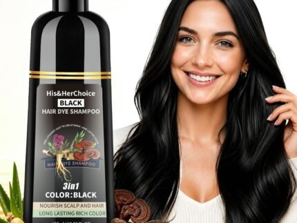 Black Hair Dye Shampoo 3-in-1 for Gray Coverage