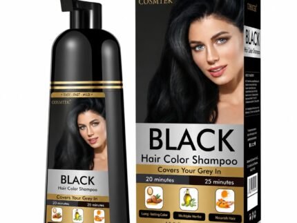 Black Hair Dye Shampoo for Gray Coverage – Hair Color Shampoo for Men&Women.Black.