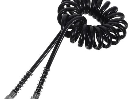 Black Silicone Water Oxygen Facial Machine Spray Hose with Precision Manufacturing and Flexible Coiled Spring Tubing for Professional and Home Beauty Treatments