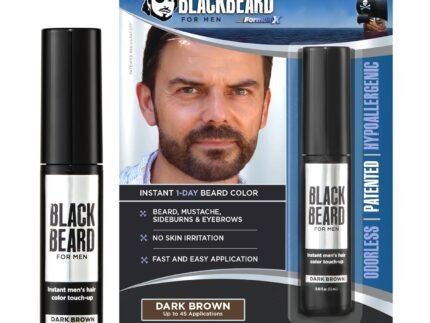 Blackbeard for Men Instant Beard Color, Dark Brown, 1 Pack