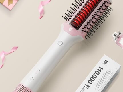Blow Dryer Brush Hair Straightener | High-Speed 2-in-1 Hair Styler One Step Hot Air Brush Hair Dryer Volumizer with Straightening Comb for Silky Smooth 110000 RPM