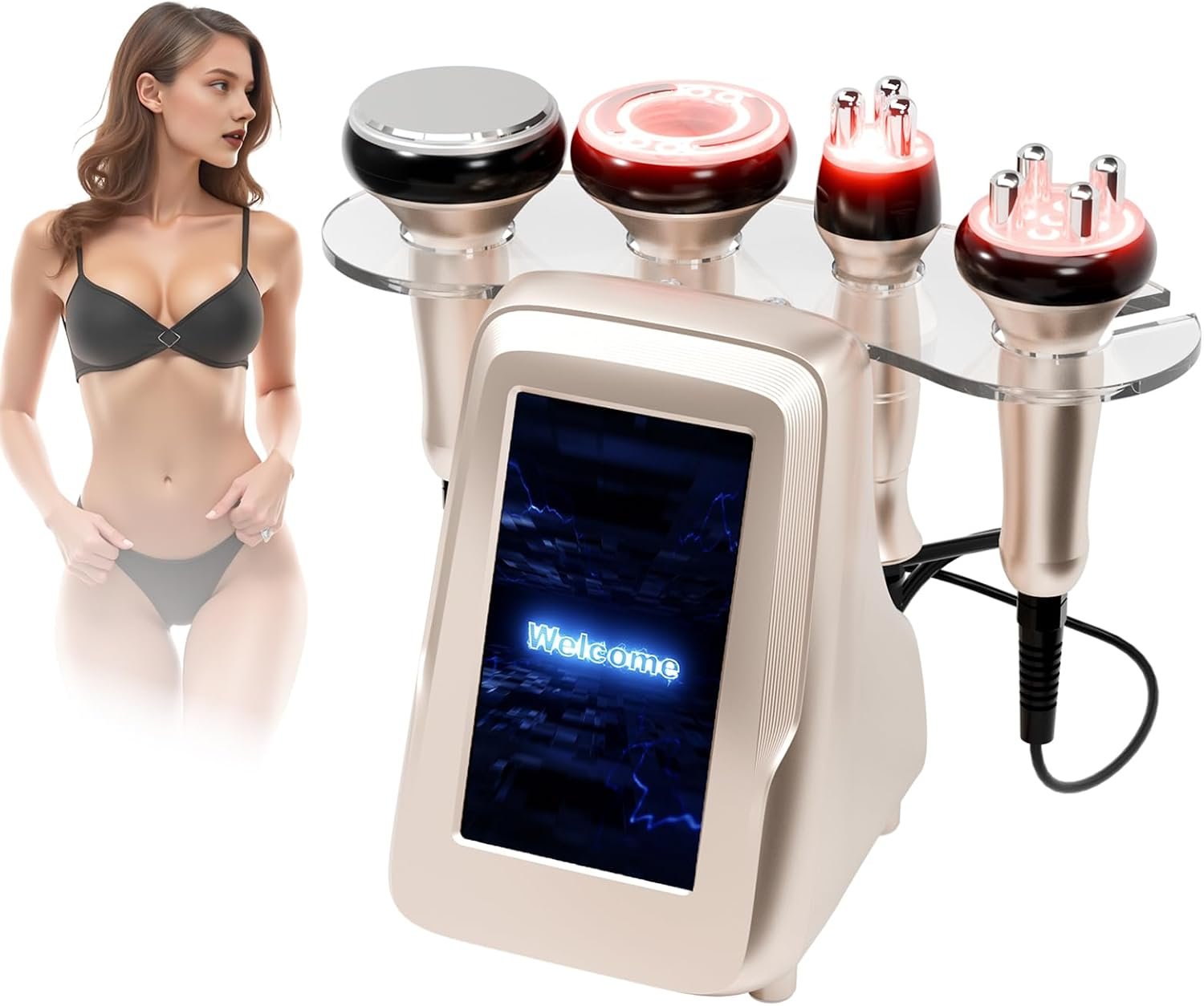 Body Massager Machine Body Multifunctional Beauty Machine Cellulite Device, White Body Massager Machine Body Multifunctional Beauty Machine Cellulite Device, White