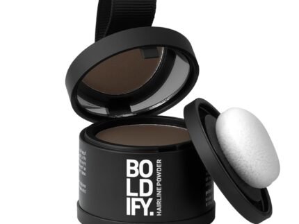 Boldify Hairline Powder, Root Touch Up Hair Color Medium Brown 4g