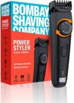 Bombay Shaving Company Beard Trimmer for Men, 2X Fast Charging, USB Type C, 120Min runtime, Hair Trimmer, Shaving Machine, Cordless Beard, 38 Length Settings, Prime Trimmer Black