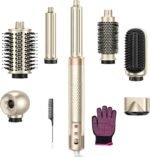 Bopcal 7-in-1 Air Styler & Hair Dryer Brush, 170,000 RPM High-Speed Multi Styler with Auto Wrap Curlers, Ionic Blow Dryer Brush, Volumizing & Smoothing Brushes for Fast Drying, Curls & Salon Blowouts