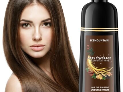 Brown Hair Dye Shampoo 100% Gray Hair Coverage 3 in 1 Hair Color Shampoo
