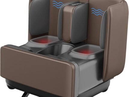 COMFIER 2 in 1 FSA Foot Massager Machine,HSA Shiatsu Foot and Calf Massager with Heat,Kneading,Vibration,Compression Massagers for Feet Health,Plantar Fasclitis,Gift for Mom Dad(Brown)