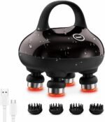 COMFIER 2026 Upgraded Heated Scalp Massager with Red Light, Wireless Rechargeable Head Massager for Hair Growth & Stress Relax at Home,Office & Travel, 3 Modes, Low Noise for Men Women