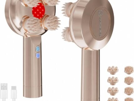 COMFIER Handheld Scalp Massager, Cordless Head Massager with Red Light