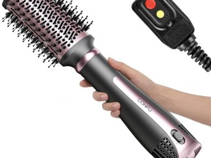 CONFU Blow Dryer Brush, 4-in-1 Styling Tools Hair Dryer and Styler Volumizer with Negative Ion Anti-frizz Blowout, Hot Air Brush for Drying, Straightening, Curling