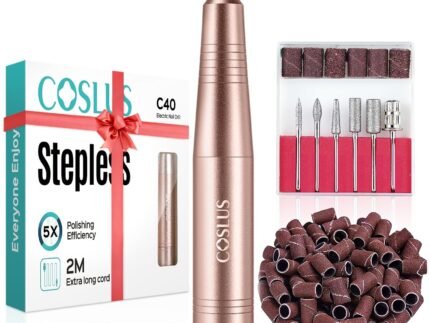 COSLUS C40 Electric Nail Drill Professional, Precise Speed Dial, Golden