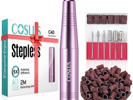 COSLUS C40 Electric Nail Drill Professional, Precise Speed Dial, Purple