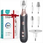COSLUS C43 Professional Manicure Pedicure Kit, Upgrade Wider Grinder, Gray