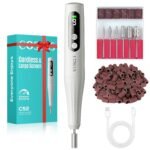 COSLUS C52 Electric Cordless Nail Drill with LED Screen, Light Gray Kit