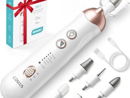 COSLUS C60 Professional Pedicure Manicure Kit, Standard Set, White
