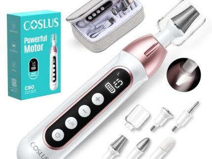 COSLUS C60 Professional Pedicure Manicure Kit, Storage Case Set, Rose