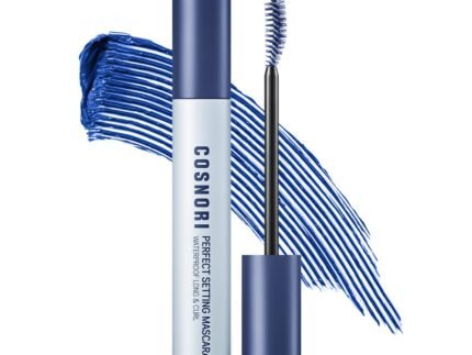 COSNORI Perfect Setting Waterproof Mascara Long&Curl 05 Royal Blue – Natural Defined Lashes with Long-Lasting Curl Hold, Deep Blue Mascara, Perfect Accent for Deep Skin Tones, K-Beauty, 0.23fl oz