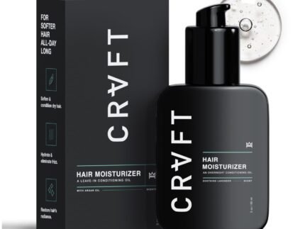 CRVFT Daily Leave in Conditioner For Men [OIL] | 30 Day Supply | Men’s Hair Moisturizer | Hair Oil For Men | For Dry/Damaged Hair | Scented | (3oz) AM