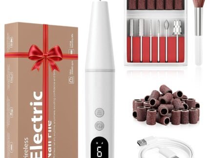 Ccigedy Cordless Electric Nail Drill File for Acrylic & Gel & Dip Powder