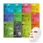 Celavi Korean Face Mask Sheet Set, Facial Spa Masks for Women, 12 Pack