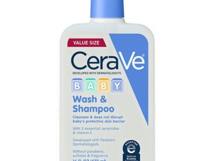 CeraVe Baby 2-in-1 Wash & Shampoo with Vitamin E for Hair & Skin, 16oz