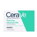 CeraVe Foaming Cleanser Bar, Face & Body Wash, Soap for Oily Skin, 4.5oz