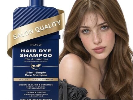 Chestnut Brown Hair Dye Shampoo for Women & Men, Color Depositing Shampoo