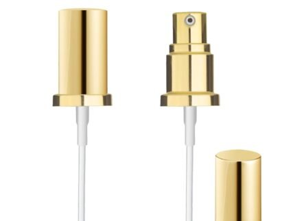 Chris.W 2 Pack Foundation Pump Dispenser Fit for Estee Lauder Double Wear Foundation, Maybelline Fit Me Liquid, Gold Lid