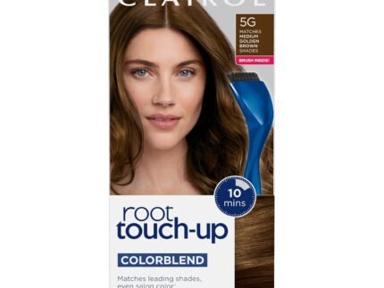 Clairol Root Touch Up Permanent Hair Dye, 5G Medium Golden Brown, 1 Pk