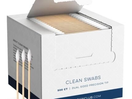 Clean Skin Club Clean Swabs | 500CT | One Pointed Tip | Biodegradable + Organic Cotton & Bamboo | Makeup & Nail Polish Touch-ups | Chlorine-Free & Hypoallergenic (500 Count)