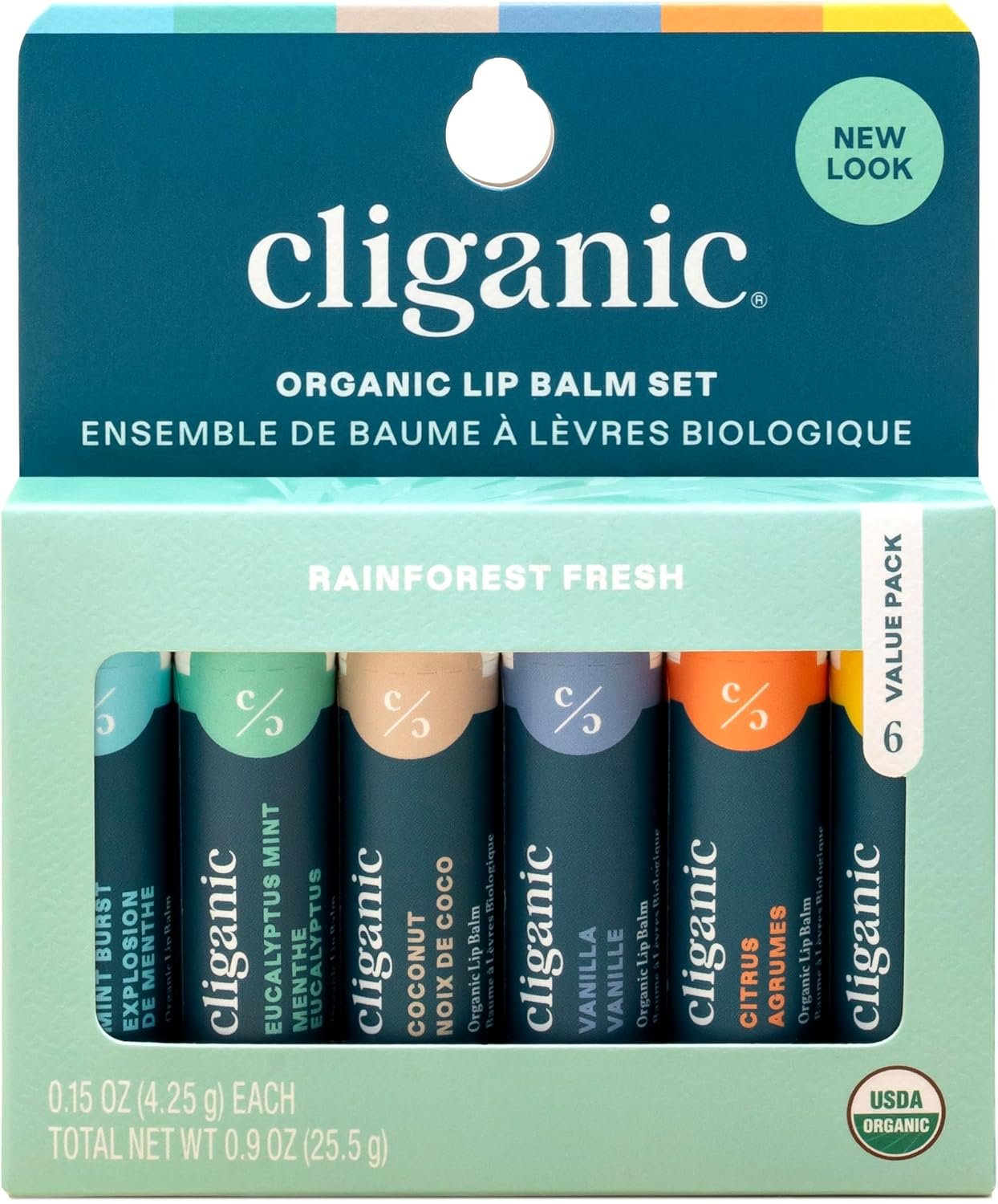 Cliganic Organic Lip Balm Set, 6 Flavors, 100% Natural for Dry Cracked Lips Cliganic Organic Lip Balm Set, 6 Flavors, 100% Natural for Dry Cracked Lips