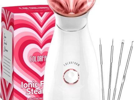 Colorfarm Facial Steamer with Nano Ionic Steam for Deep Cleaning Home Spa