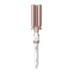 Conair Curling Iron & Waver Hair Tool, Triple Barrel, White/Rose Gold