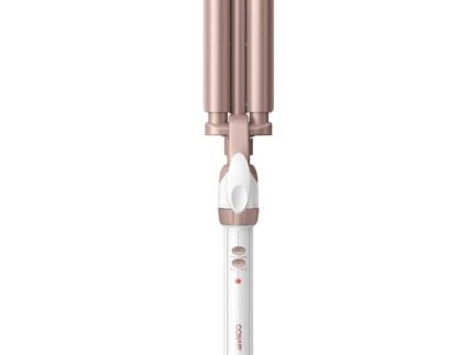 Conair Curling Iron & Waver Hair Tool, Triple Barrel, White/Rose Gold