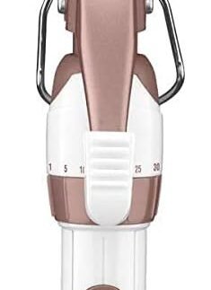 Conair Double Ceramic 3 Barrel Curling Iron, Hair Waver, Create Beachy Waves, Long-Lasting Natural Tight Waves for all Hair Lengths, White / Rose Gold
