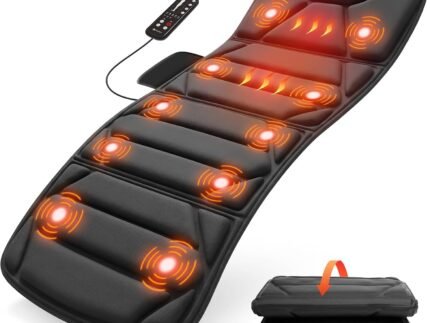 CooCoCo Full Body Massage Mat with Heat, 10 Motors Vibration Massage