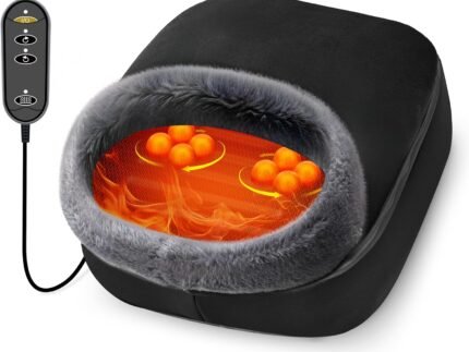 CooCoCo Shiatsu Foot Massager with Heat - Kneading Feet Massager Machine Cushion or Foot Warmer, Massagers for Back and Foot Relief