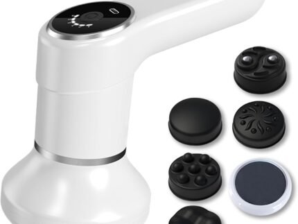 Cordless Body Massage Lymphatic Drainage Tool, 5-in-1 Handheld Body Sculpting Machine, Electric Cellulite Massager with 6 Speeds, Rechargeable & Portable Cellulite Roller for Thighs Butt Fat