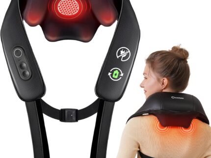 Cordless Neck and Shoulder Massager for Pain Relief Deep Tissue with Heat
