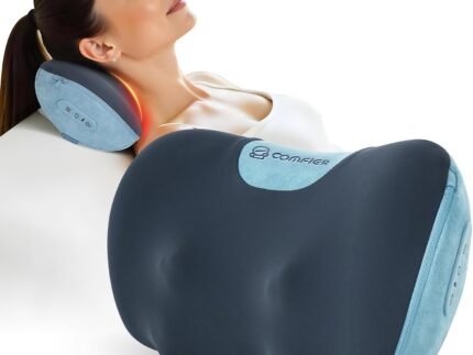 Cordless Shiatsu Neck & Back Massager with Heat,3D Kneading for Pain Relief