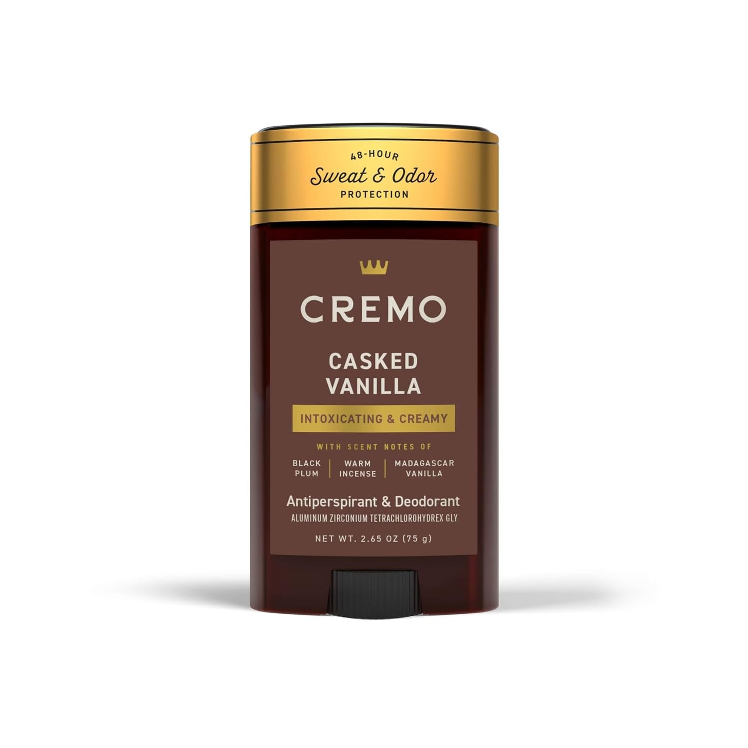 Cremo Deodorant & Antiperspirant for Men, Casked Vanilla, 2.65 oz Cremo Deodorant & Antiperspirant for Men, Casked Vanilla, 2.65 oz