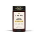 Cremo Italian Bergamot Aluminum Free Deodorant for Men, 48-hour Long Lasting Odor Protection, 2.65oz