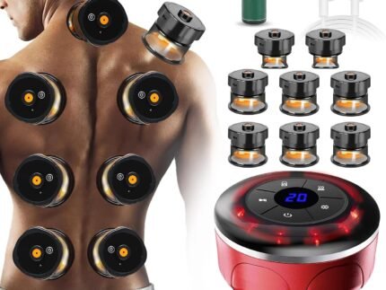 Cupping Set with 8 Cellulite Massage Cups, Cupping Kit for Massage Therapy,12 Modes & 20 Levels Suction and Heat, Cupping Kit for Targeted Muscle Soreness, Tighter Skin and Gua Sha